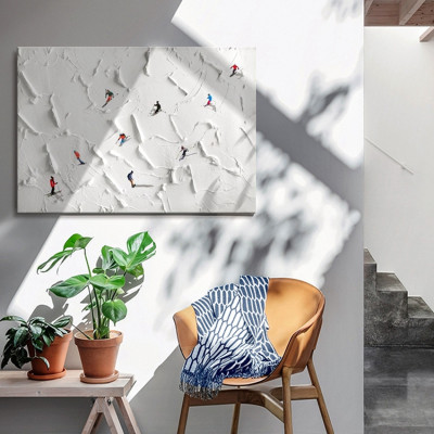 Heavily Thick Acrylic Textured 3D Abstract Oil Pai...