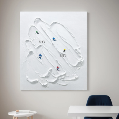 Heavily Thick Acrylic Textured 3D Abstract Oil Pai...