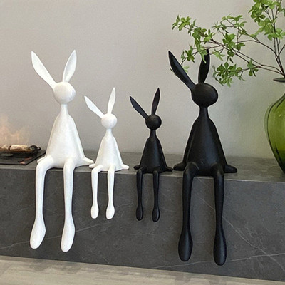 تمثال أرنب ديكور منزلي إبداعي ، نحت فني تجريدي ، م...
