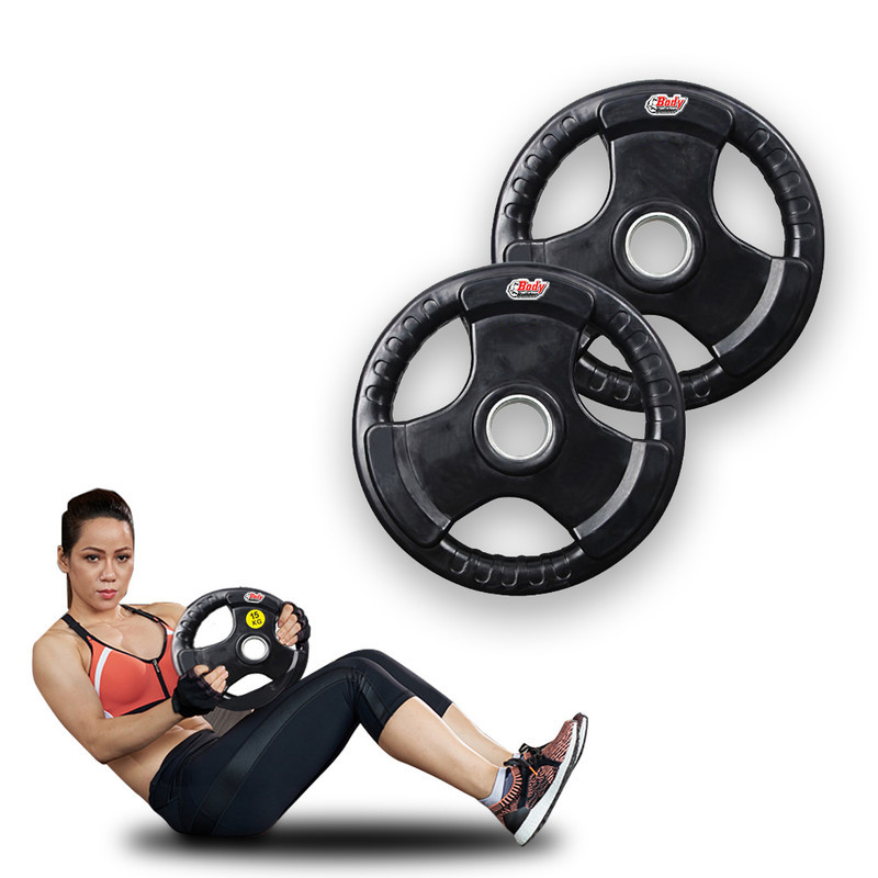 دمبل حديد بثلاث ثقوب مغطي بربل لرفع الاثقال المنزل...