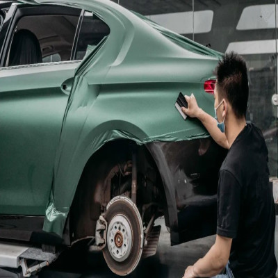 Super matte metallic dark night green Vinyl Wrap F...