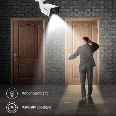 New 4K Security Camera System 8MP Audio Mic CCTV P...