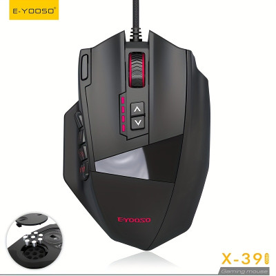 ماوس ألعاب سلكي E-YOOSO X-39PRO مع مفاتيح جانبية،...