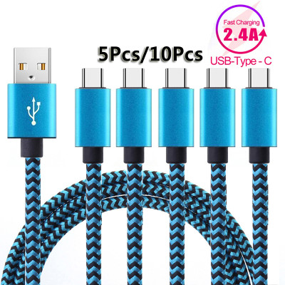 5 قطعة 10 قطعة USB نوع C كابل تاريخ مزامنة 2.4A شح...