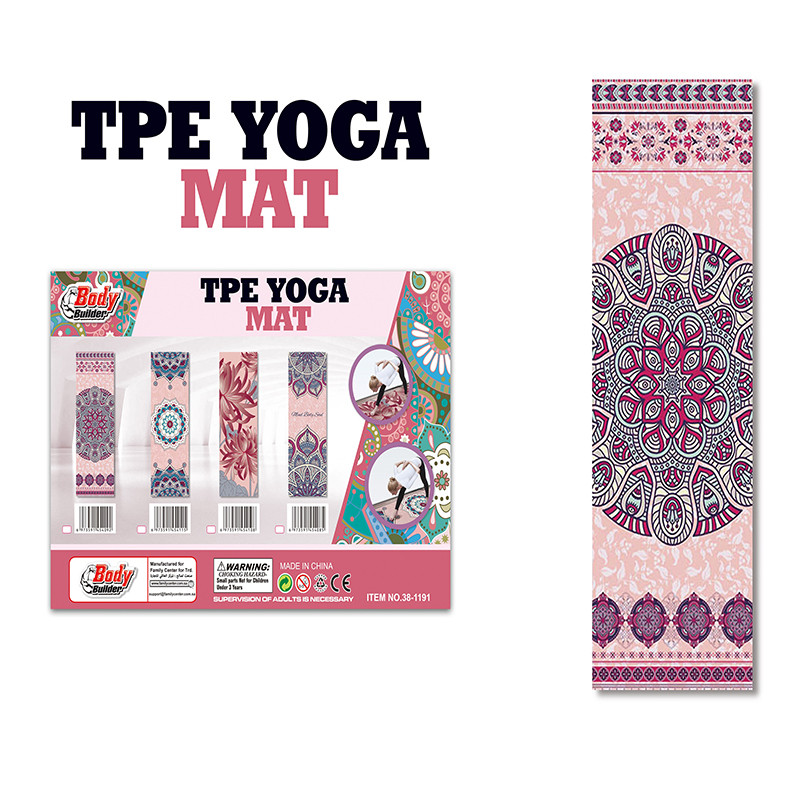 بساط يوغا من مضاد للانزلاق وسميك للغاية بنمط مطبع...