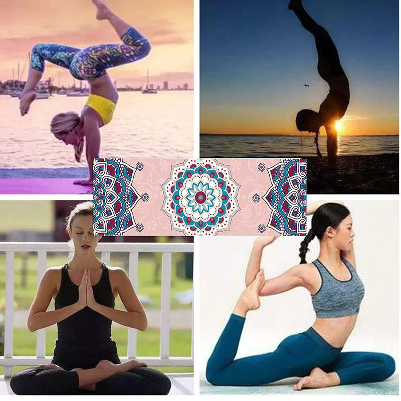 بساط يوغا من مضاد للانزلاق وسميك للغاية بنمط مطبع...