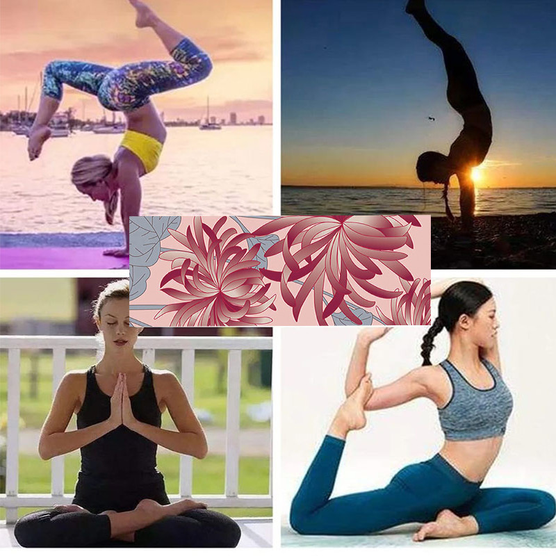 بساط يوغا من مضاد للانزلاق وسميك للغاية بنمط مطبع...