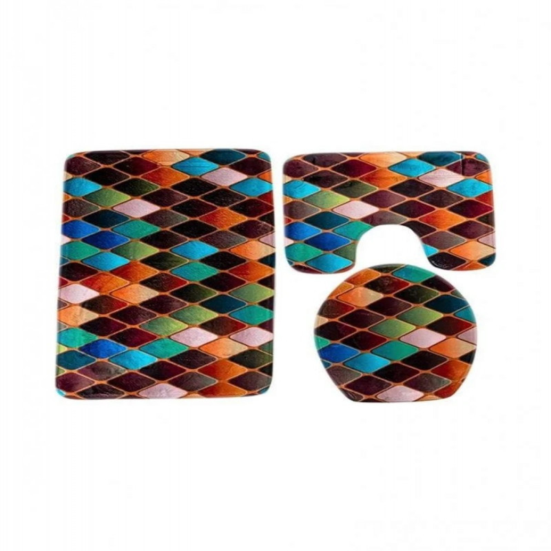 دعاسات حمام 3 قطع مانعة للانزلاق