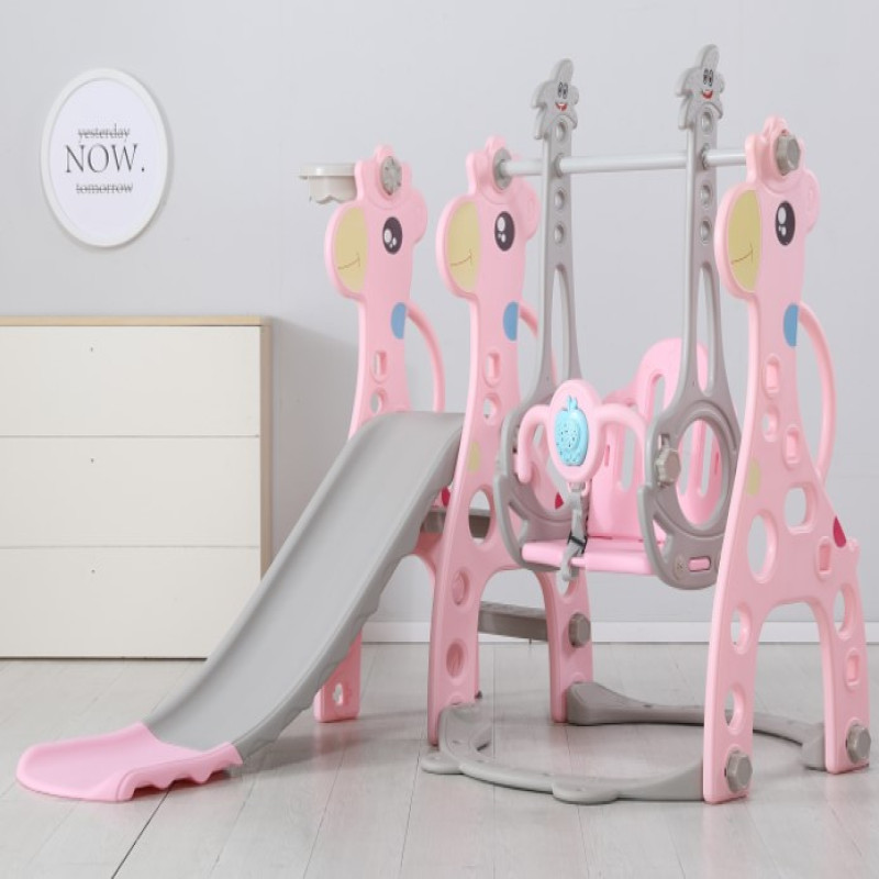 زحليقة علي شكل غزال مع مرجيحة , حلقة كرة سلة و موس...