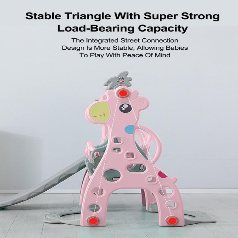 زحليقة علي شكل غزال مع مرجيحة , حلقة كرة سلة و موس...