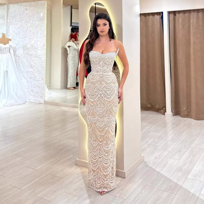 فستان سهرة عربي فاخر مخصص من SERENE HILL مزين بالخ...