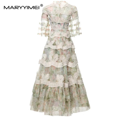 فستان نسائي موضة ربيع 2024 من MARYYIMEI جديد برقبة...