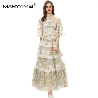 فستان نسائي موضة ربيع 2024 من MARYYIMEI جديد برقبة...