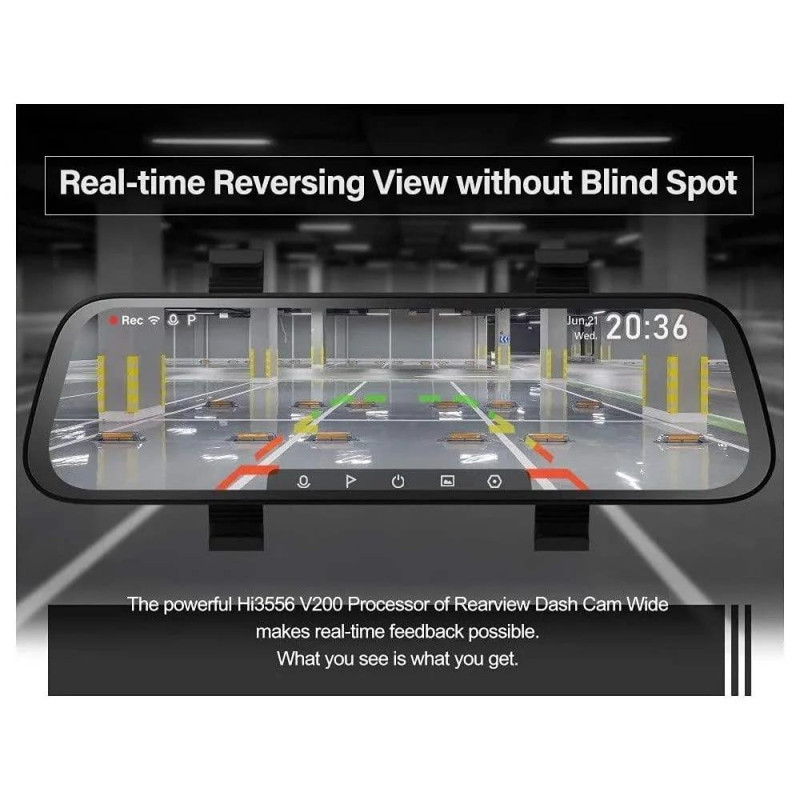 داش كام اماميه وخلفيه 70mai للرؤية الليلية