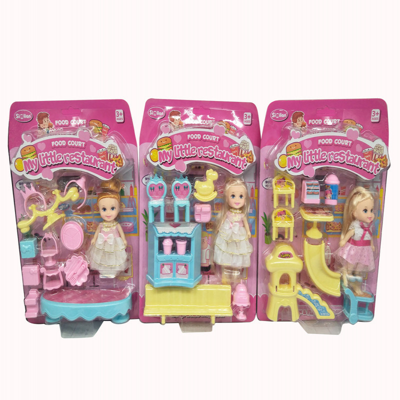 كرت اثاث مع اكسسوارات وعروسة 18-057ABC