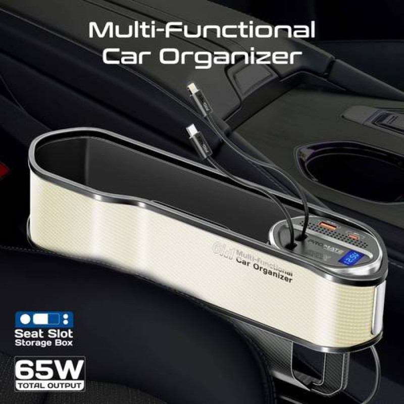 منظم سيارة متعدد الوظائف مزود بمحطة شحن بقوة 65 وا...