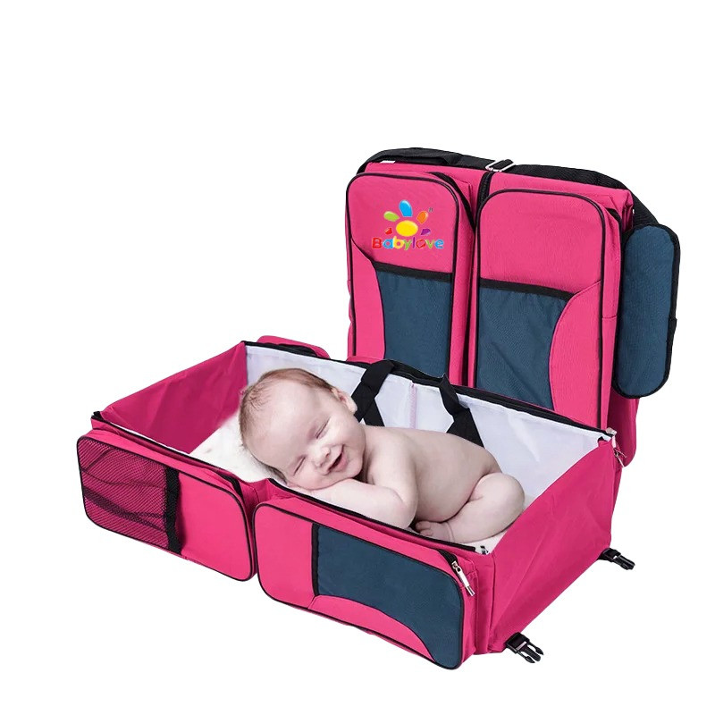 شنطة حمل مواليد -FJY-68012 وردي