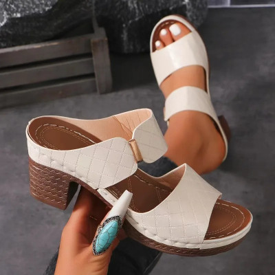 Women Summer Lightweight Hollow Sandals High Heels...