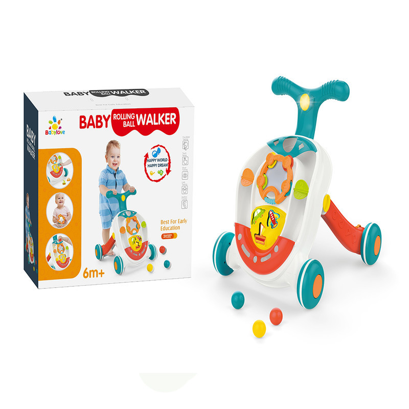 تعليم المشي مع موسيقي وكرات