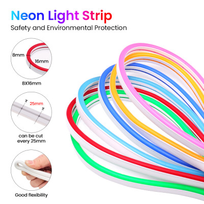 DC12V Neon LED Strip 8X16MM 120LED/M Waterproof Fl...