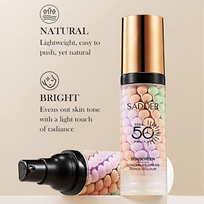 3-color Primer تغطية كاملة كريم عزل الوجه المخفي م...