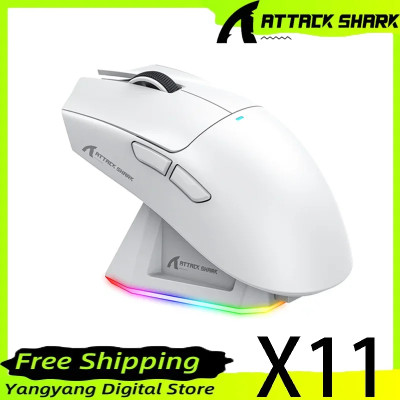 ماوس ألعاب لاسلكي ثلاثي الأوضاع من Attack Shark X1...