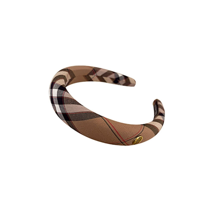 النمط البريطاني مخطط منقوشة إكسسوارات الشعر سميكة...