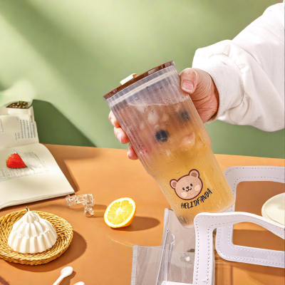 WORTHBU كوب ماء لطيف مقاوم للتسرب مع غطاء للسفر وا...