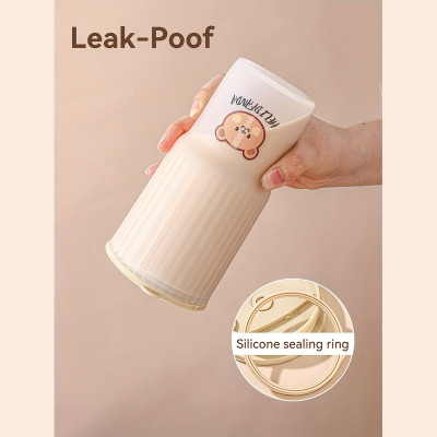 WORTHBU كوب ماء لطيف مقاوم للتسرب مع غطاء للسفر وا...