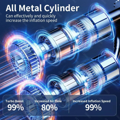مضخة هواء للسيارة لاسلكية، ضاغط هواء محمول، منفاخ...