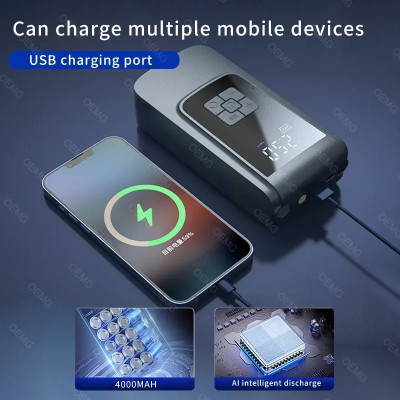 مضخة هواء للسيارة لاسلكية، ضاغط هواء محمول، منفاخ...