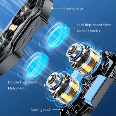 FS01 المزدوج مروحة قابلة للشحن الهاتف المحمول برود...