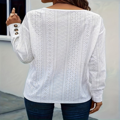 بلوزة نسائية مميزة بأكمام طويلة تعبر عن أنوثتك وأن...