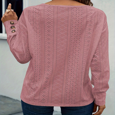 بلوزة نسائية مميزة بأكمام طويلة تعبر عن أنوثتك وأن...