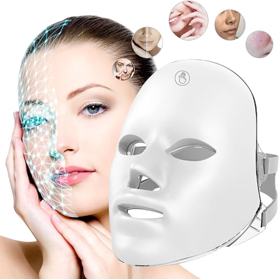 قناع الوجه LED القابل لإعادة الشحن 7 ألوان LED الفوتون قناع التجميل تجديد الجلد المنزل الوجه رفع تبييض جهاز الجمال
