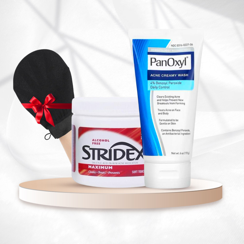 مجموعة علاج حب الشباب العميق – غسولPanOxyl 4 + مسح...