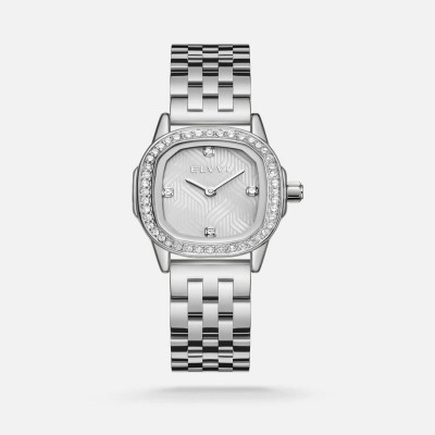 ساعة نسائيه من إلڤي باللون الفضي