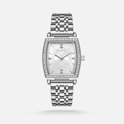 ساعة نسائيه من إلڤي باللون الفضي