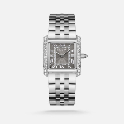 ساعة نسائيه من إلڤي باللون الفضي