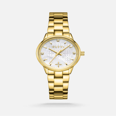ساعة نسائيه من إلڤي باللون الذهبي