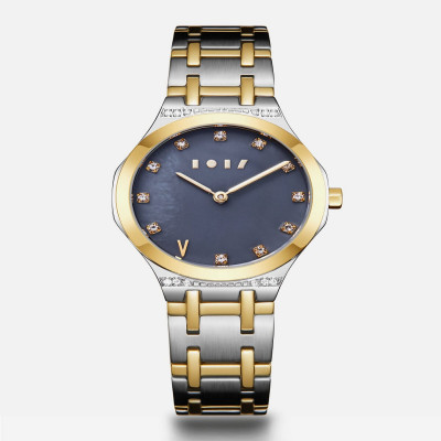 ساعة الحسناء النسائيه باللون الذهبي والفضي