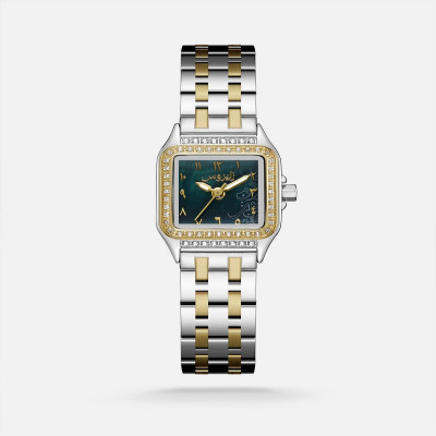 ساعة نسائيه ستيل بلون فضي وذهبي