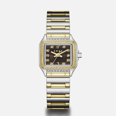 ساعة دانة النسائيه بلون الفضي والذهبي