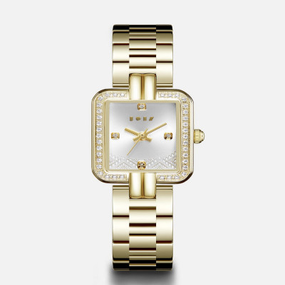 ساعة عنان النسائيه باللون الذهبي