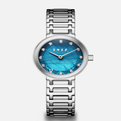 ساعة نوره النسائيه باللون الفضي