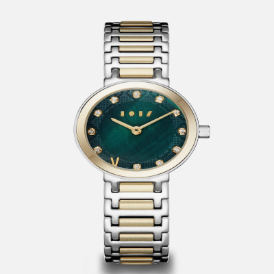 ساعة نوره النسائيه بلون فضي وذهبي