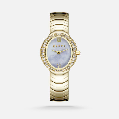 ساعة نسائيه جذابه باللون الذهبي