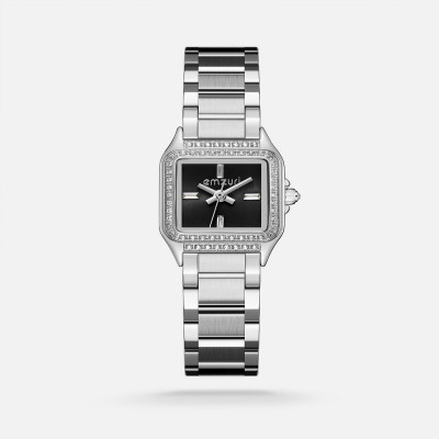 ساعة نسائيه بسير ستيل باللون الفضي