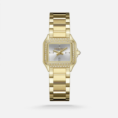 ساعة نسائيه بسير ستيل بلون ذهبي