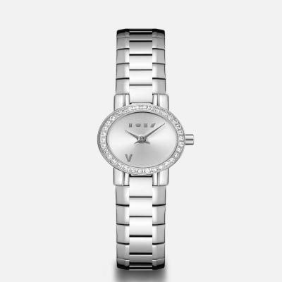 ساعة نسائية من آن باللون الفضي